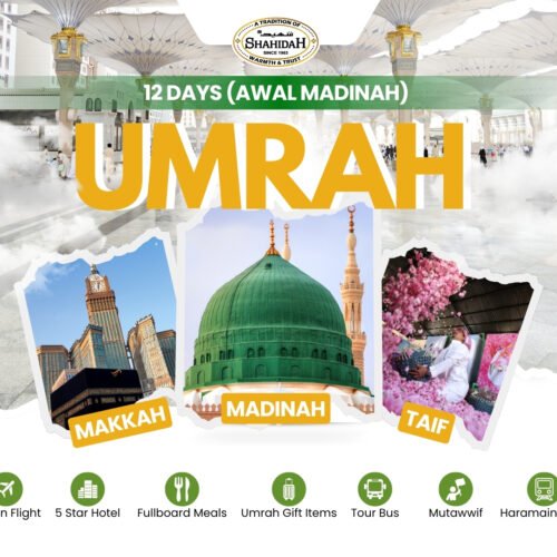 12D UMRAH AWAL MADINAH + TAIF DAY TRIP
