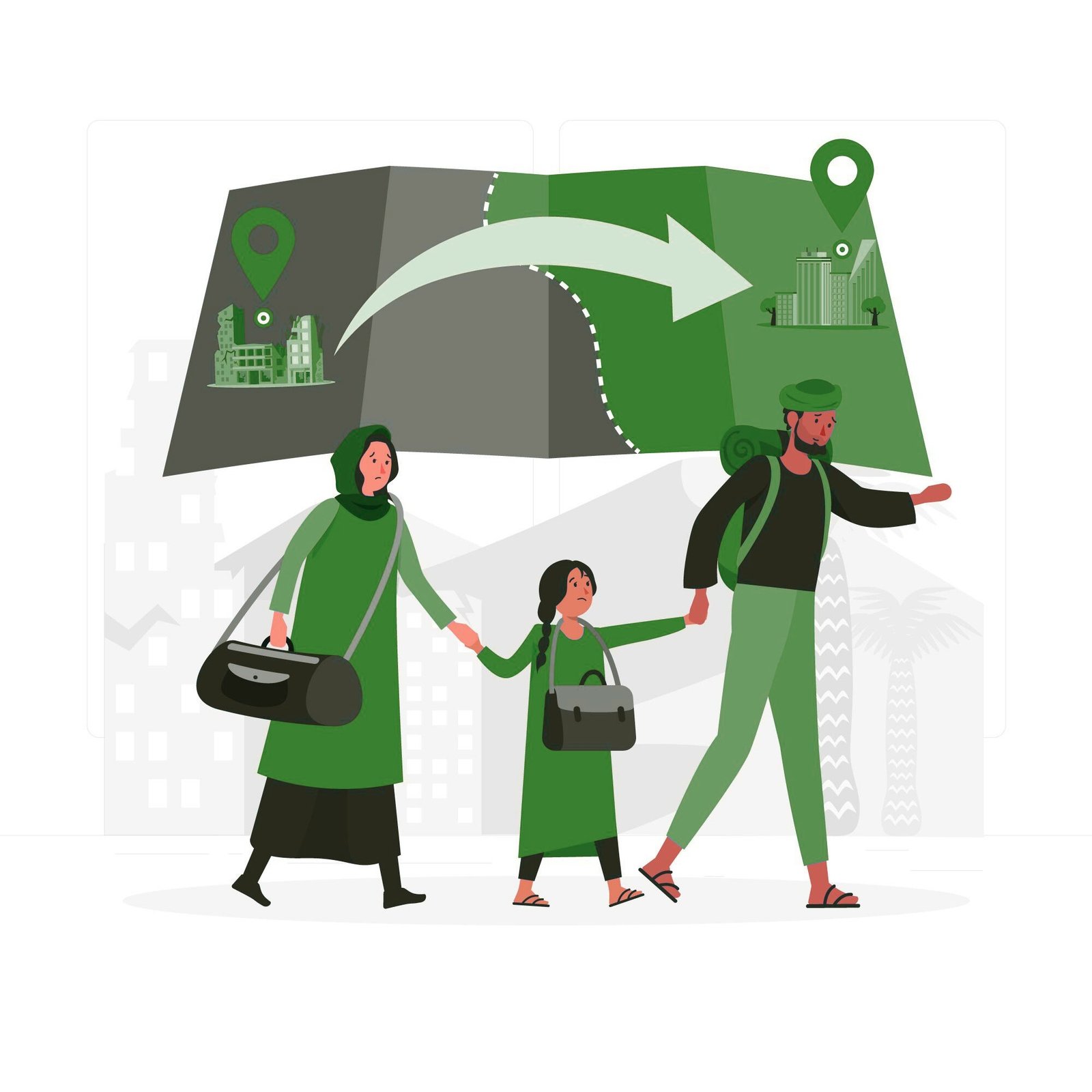 Pilgrims travelling for Umrah